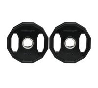 SPORTNOW Olympic Weight Plates Set, Metal and Rubber Bumper Plates Weights Discs with 2"/5cm Holes, for Home Gym Weight Lifting Strength Training, 2 x 5kg, Black