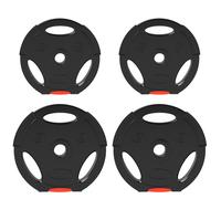 SPORTNOW Olympic Weight Plates Set, with Two 5kg and Two 2.5kg weights, Black