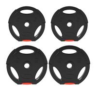 SPORTNOW Olympic Weight Plates Set, with Two 7.5kg and Two 5kg weights, Black
