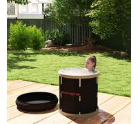 SPORTNOW Ice Bath Tub Outdoor, 210L Portable Cold Water Therapy Tub, Recovery Cold Plunge Pool with Lid, Cover and Carry Bag for Athletes, Black
