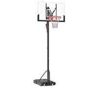 SPORTNOW Portable Basketball Hoop and Stand, Six-Level Height with Quick Lift, Shatter-Resistant Backboard and Wheels, Freestanding Basketball Hoop System for Junior, Adults - 2.35-3.05m