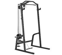 SPORTNOW Power Cage Power Rack with 15-Level Squat Rack, Cable Pulley System, Pull up Stand and Push up Stand