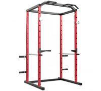 SPORTNOW Power Tower, Adjustable Squat Rack with Pull-Up Bar, Dip Station & Safety Arms for Home Gym Strength Training