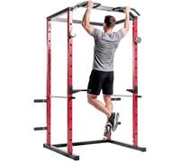 SPORTNOW Power Tower Pull Up Bar Station with Adjustable Height | Power Rack, Multifunctional Squat Rack with Pull-Up Bar, Dip Station and Safety Arms for Home Gym Strength Training