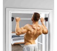 SPORTNOW Pull Up Bar Doorway, 75-92cm Length Adjustable, Max Load 200kg in Black SPORTNOW Black