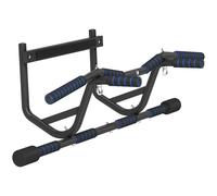 SPORTNOW Pull Up Bar Doorway with Non-Slip Multi Grips, Door Frame Chin Up Bar, Push up Stand with Anti-Fall Slot for Home Gym Upper Body Workout, Black Black