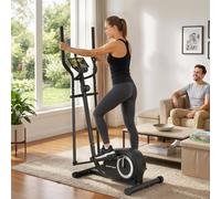 SPORTNOW Quiet Magnetic Elliptical Cross Trainer with Bluetooth in Black SPORTNOW Black
