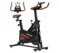 SPORTNOW Quiet Stationary Exercise Bike with Adjustable Seat, Black, Black