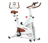 SPORTNOW Quiet Stationary Exercise Bike with Adjustable Seat - White - White | TJ Hughes