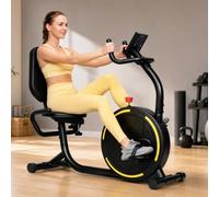 Sportnow Recumbent Exercise Bike With Bluetooth, App Connectivity, Wheels