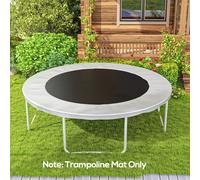 SPORTNOW Trampoline Replacement Mat with Eight Rows of Stitching, Spring Pull Tool, 72 V-Hooks, for 12ft Trampoline, Using 14cm Springs, Trampoline Jumping Mat, Black