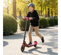 SPORTNOW Electric Scooter for Kids, Lightweight Kids Scooter for Age 6-14 with LED Display, RGB lights, Up to 10km/h, Maximum Range 8km, Kick-to-Start, for Boys and Girls, Pink