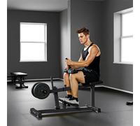 SPORTNOW Seated Adjustable Leg Extension Machine with Plate Loaded - 122L x 59W x 94-106H cm