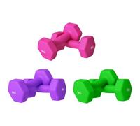 SPORTNOW Set of 2 Hex Dumbbells Neoprene Non Slip Grip | Weights Pair, Home Gym Fitness Training Equipment