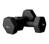 SPORTNOW Set of 2 Hex Dumbbells Non-Slip Black 2 x 5 kg | Home Training