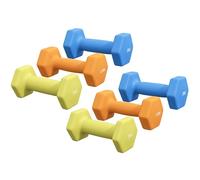 SPORTNOW Set of 6 Hex Dumbbells, Neoprene Weights Pair with Non-Slip Grip, Home Gym Fitness Training Equipment, 2 x 1kg, 2 x 1.5kg, 2 x 2kg, Yellow, Orange and Blue