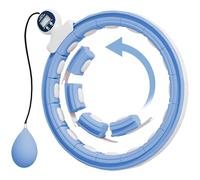 SPORTNOW Smart Weighted Hula Hoop for Adults 16 Detachable Knots Light Blue