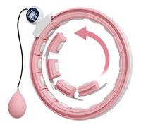 SPORTNOW Smart Weighted Hula Hoop for Adults 16 Detachable Knots Pink