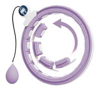 SPORTNOW Smart Weighted Hula Hoop for Adults 16 Detachable Knots Purple