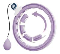 Smart Weighted Hula Hoop with 16 Detachable Knots and Digital Counter, Purple SPORTNOW Purple One Size