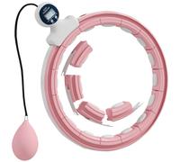 SPORTNOW Smart Weighted Hula Hoop with 16 Detachable Knots & Digital Counter in Pink SPORTNOW Pink One Size