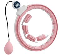 Sportnow Smart Weighted Hula Hoop With 16 Detachable Knots In Pink Pink