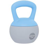 SPORTNOW Soft Kettlebell, 12kg Kettle Bell with Non-Slip Handle for Home Gym Weight Lifting and Strength Training, Light Blue and Grey
