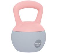 SPORTNOW 12Kg Kettlebell with Soft Body and Non-Slip Handle - Pink and Grey