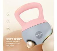 SPORTNOW Soft Kettlebell, 12kg Kettle Bell with Non-Slip Handle for Home Gym Weight Lifting and Strength Training Pink