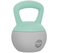 SPORTNOW Soft Kettlebell, 4/6/8/10/12kg Kettle Bell with Non-Slip Handle for Home Gym Weight Lifting and Strength Training, Grey and Green