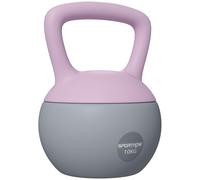 SPORTNOW Soft Kettlebell, 10kg Kettle Bell with Non-Slip Handle for Home Gym Weight Lifting and Strength Training, Purple and Grey