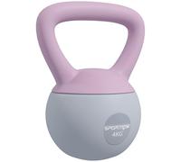 SPORTNOW Soft Kettlebell, 4/6/8/10/12kg Kettle Bell with Non-Slip Handle for Home Gym Weight Lifting and Strength Training, Purple and Grey