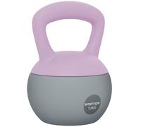 SPORTNOW Soft Kettlebell, 4/6/8/10/12kg Kettle Bell with Non-Slip Handle for Home Gym Weight Lifting and Strength Training, Purple and Grey