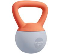 SPORTNOW Soft Kettlebell, 4kg Kettle Bell with Non-Slip Handle for Home Gym Weight Lifting and Strength Training, Orange and Grey Orange