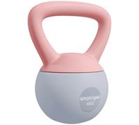 SPORTNOW Soft Kettlebell, 4kg Kettle Bell with Non-Slip Handle for Home Gym Weight Lifting and Strength Training, Pink and Grey