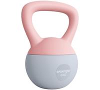 SPORTNOW Soft Kettlebell, 6kg Kettle Bell with Non-Slip Handle for Home Gym Weight Lifting and Strength Training, Pink and Grey