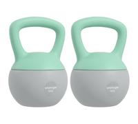 SPORTNOW Soft Kettlebell, Kettle Bell with Non-Slip Handle, for Home Gym, Strength Training, Cardio - Grey and Green