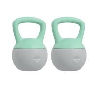 SPORTNOW Soft Kettlebell, Kettle Bell with Non-Slip Handle, for Home Gym, Strength Training, Cardio - Grey and Green