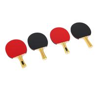 Sportnow Table Tennis Rackets, Portable Table Tennis Set W/ 4 Bats, 8 Balls In Red Red
