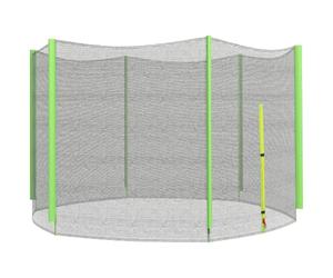 SPORTNOW Trampoline Net Replacement for 8ft/10ft Trampoline 6 Poles | Poles Not Included, Weather-Resistant Safety Netting Replacement, Zipped Entrance