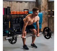 Sportnow Two 5Kg Olympic Weight Plates For Barbell, With Tri-Grips