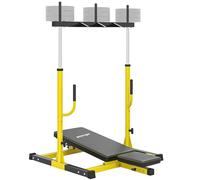 SPORTNOW Vertical Leg Press Machine 300 kg Capacity for Home Gym Yellow