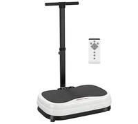 SPORTNOW Vibration Plate Exercise Machine, Quiet Vibrating Plate for Weight Loss and Lymphatic Drainage with Adjustable & Removable Handle, Remote Control, Auto or Manual Speeds