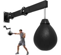 SPORTNOW Wall Mount Speed Bag, Height Adjustable Boxing Speed Bag with Manual Air Pump and Wrenches, Home Gym Workout Equipment