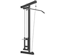 SPORTNOW Wall Mounted Lat Pull Down Machine, Crossover Cable Machine with High & Low Pulleys for Home Gym Full Body Workout