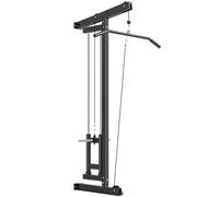 SPORTNOW Wall Mounted Lat Pull Down Machine, Crossover Cable Machine with High & Low Pulleys for Home Gym Full Body Workout