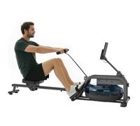 SPORTNOW Water Rowing Machine with Adjustable Resistance, Vertical Storage