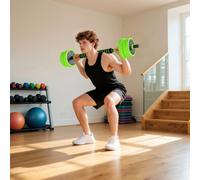 SPORTNOW Weight Dumbbells Set - Barbell - Kettlebell - Push Up Stand - 20kg | TJ Hughes Grey