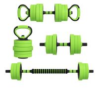 SPORTNOW Weight Dumbbells Set - Barbell - Kettlebell - Push Up Stand - 20kg | TJ Hughes Grey
