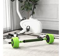 SPORTNOW Weight Dumbbells Set, Barbell, Kettlebell, Push Up Stand, 20kg, Green
